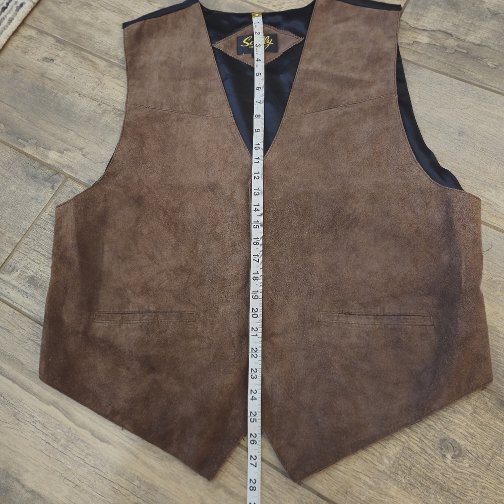 Scully Mens Brown Suede Vest - Picture 5 of 6